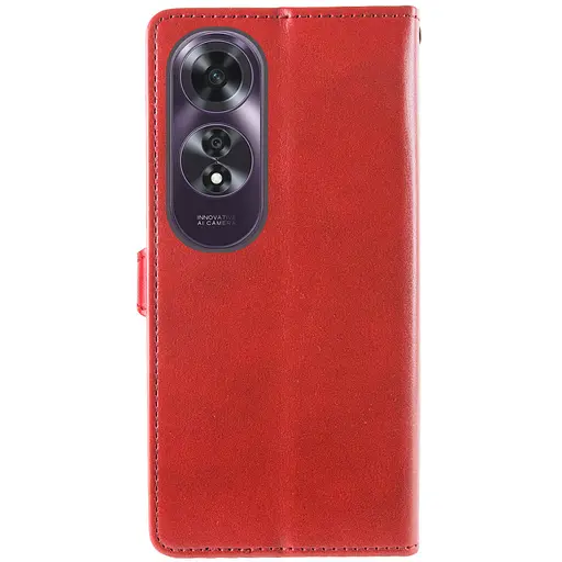 Кожаный чехол-книжка Getman Gallant (PU) для Oppo A60 4G Красный - фото 5
