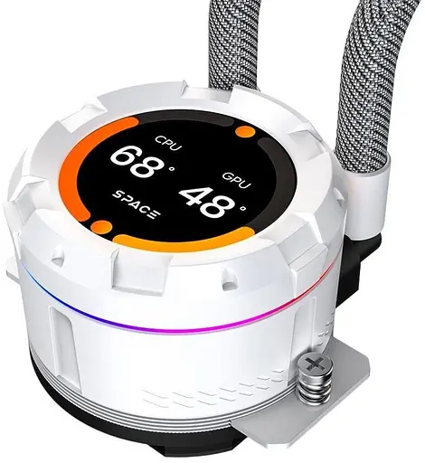 СВО ID-Cooling Space LCD SL240 XE White (SL240 XE White) - фото 6