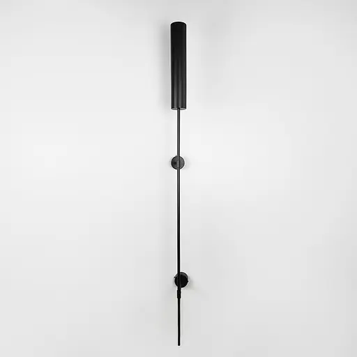 Чорне бра з лаконічним дизайном 126 см | Арт. WJ 025/1200 BK | Line F - фото 1