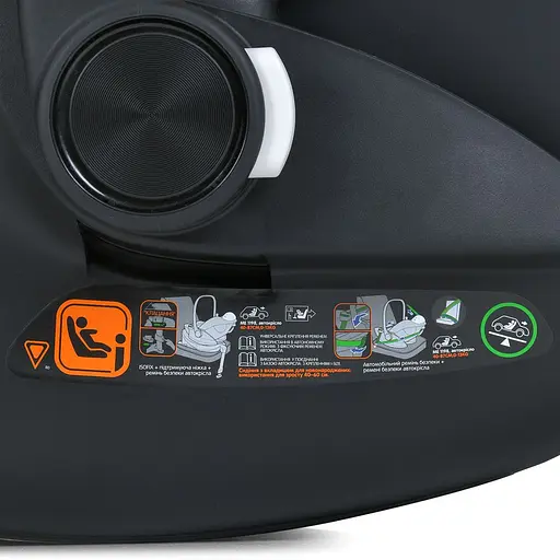 Автокрісло-бебікокон El Camino i-FLOW i-SIZE R129, для зросту 40-87 см, 3-точкове, з боковим захистом, Чорне - фото 10