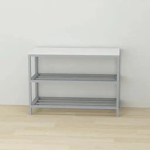 Банкетка універсальна Ferrum-decor Слайм 45x63x26 сірий ДСП Білий 16мм (FRD-104080)