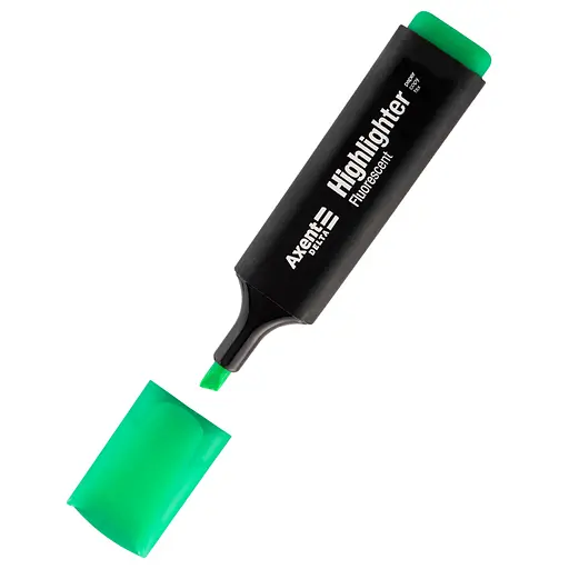 Набор маркеров Axent Highlighter D2501 клиновидный 1-5 мм 12 шт. зеленый (D2501-04)