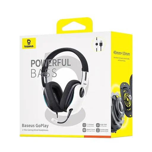 Наушники Baseus игровые с встроенным микрофоном GoPlay 1 MAX Gaming Wired Headphones - фото 10