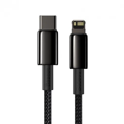 Кабель Baseus Tungsten Gold Fast Charging Data Cable Type-C to iP PD 20W 1 м Черный - фото 2