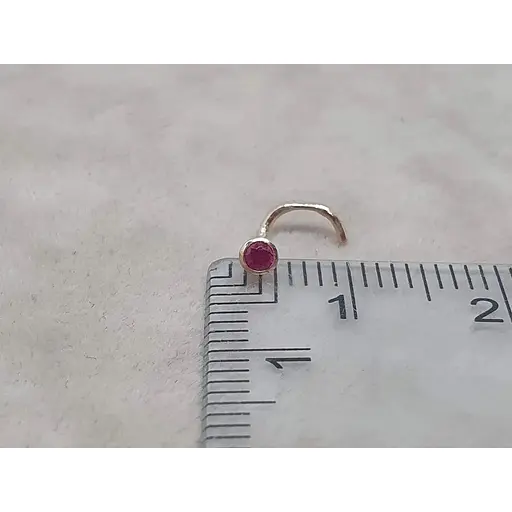 Золота сережка-пірсинг Dear в ніс Dear с фіанітом. 1023.1 рожевий - фото 4