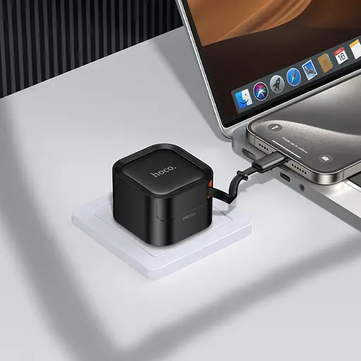 Зарядний пристрій Hoco C153A PD чорний + кабель Type-C - фото 2