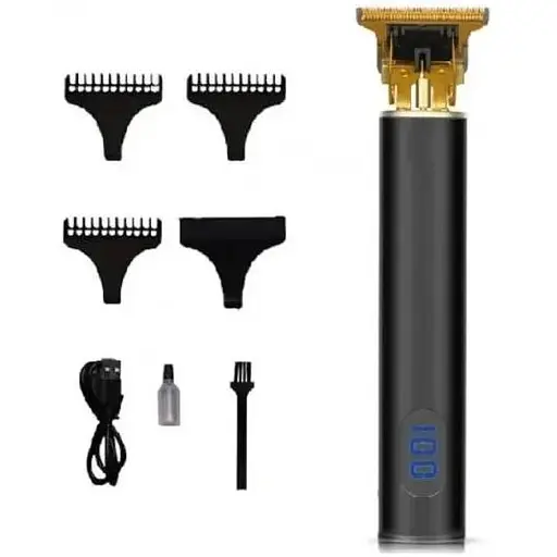 Акумуляторна машинка Domotec MS-437 для стрижки волосся 3 насадки тример для стрижки і бороди USB 5 Вт Чорний - фото 1