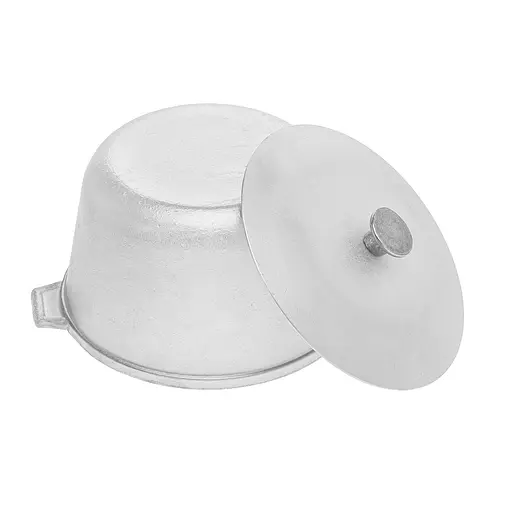 Каструля алюмінієва із кришкою 1.5 л, Полімет Сірий 83387 - фото 5