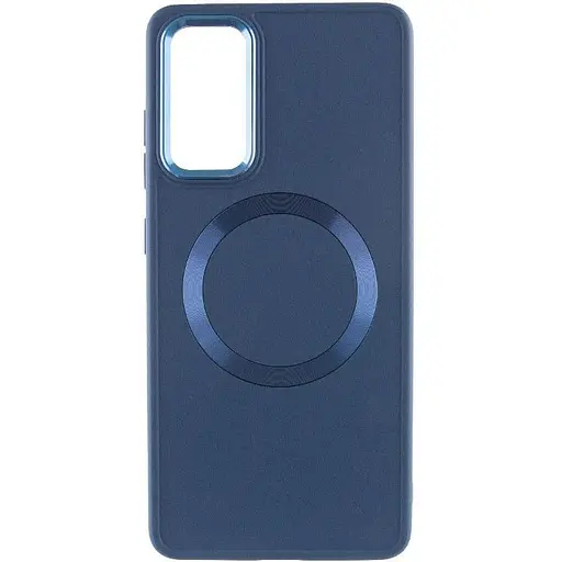 TPU чехол Epik Bonbon Metal Style with MagSafe для Samsung Galaxy S23 FE Синий / Cosmos Blue
