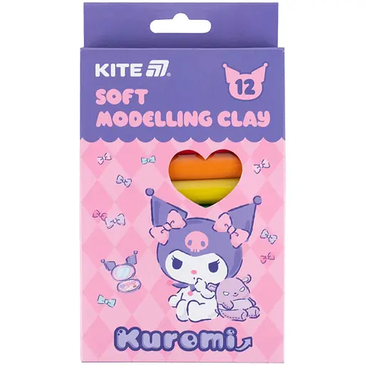 Пластилин восковой Kite Kuromi 12 цветов 200 г (HK24-086)