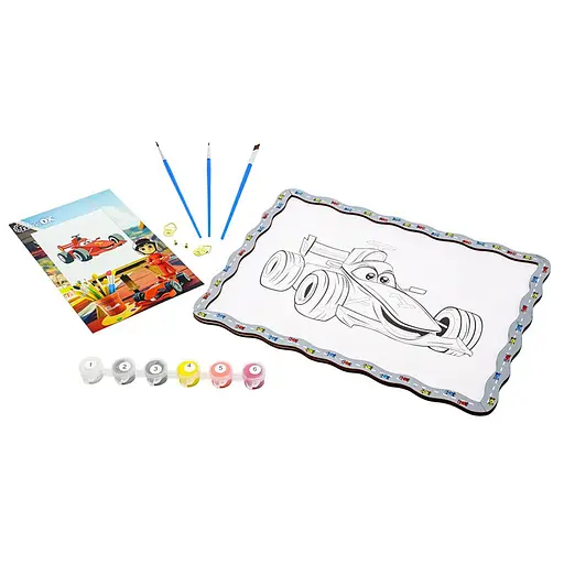 Дитячий набір для розпису по дереву "Гоночна машинка" Puz-22951 формат А4 - фото 3
