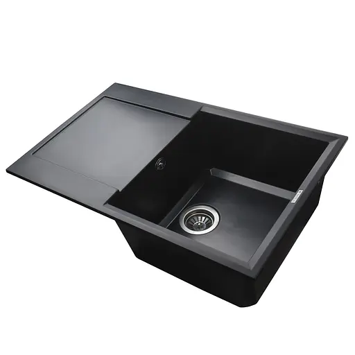 Гранитная мойка Mira KONIA черный для кухни устойчива к царапинам и химическим средствам - фото 4