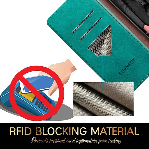 Чохол-гаманець SUANPOT для iPhone 11 pro max 6,5'' (синьо-зелений, для iPhone 11 pro max 6,5) - фото 3