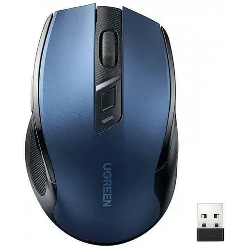 Бездротова миша Ugreen Ergonomic Wireless Mouse MU006 2.4 GHz BT блакитний (25753) - фото 1