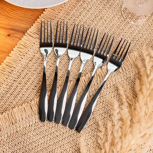 Набор столовых вилок Yiwu 6 штук из нержавеющей стали 20 см вилки кухонные столовые приборы классический стиль HP-16978-14 - фото 2