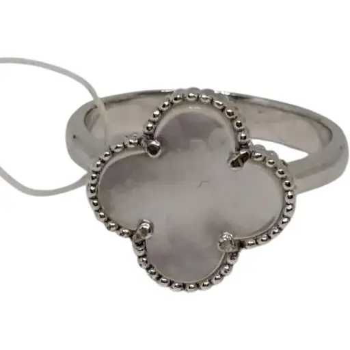 Серебряное кольцо Диама Клевер с перламутром. Артикул 12111481234 16 19