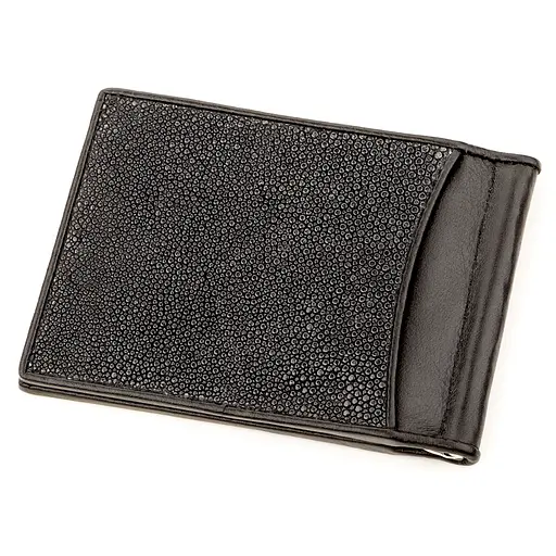 Зажим для денег из натуральной кожи морского ската Stingray Leather 12х8.5х1 см acs0032270 - фото 2