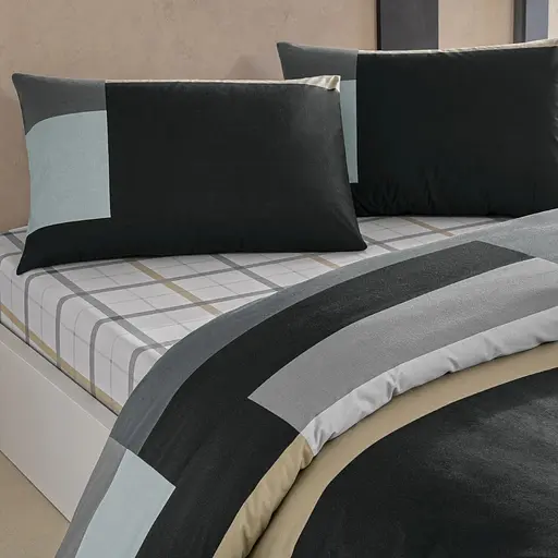 Постільна білизна Nexie Antracite Ранфорс / простирадло на резинці Tac pbe0051600 - фото 3