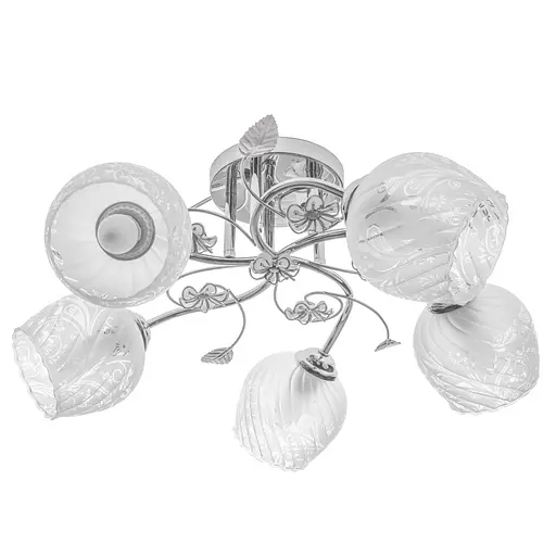 Люстра стельова Brille в спальню E27 60W CH (LK-597C/5)