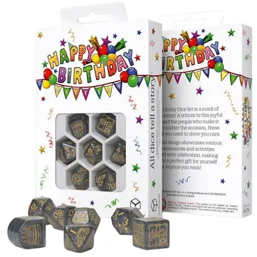 Набір кубиків Happy Birthday Dice Set: Confetti , 7 шт. (RHPB03) - фото 1