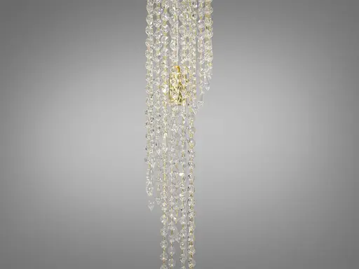 Богатая хрустальная люстра "Хрустальный каскад" на 7 ламп, цвет золото. - фото 4