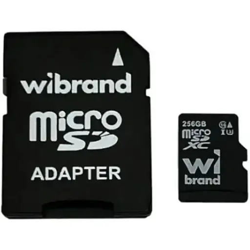 Карта памяти Wibrand microSDXC, 256Gb, Class10 UHS-I U3, адаптер SD (WICDHU3/256GB-A) - фото 1