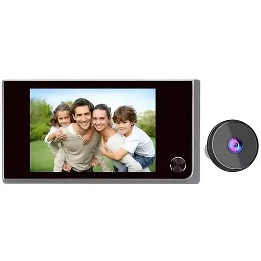 Видеоглазок Kivos SF515 дверной цифровой для квартиры с 3.5 дюймовым экраном черный