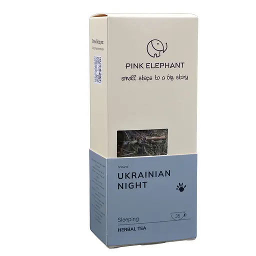 Трав'яний чай для сну Ukrainian Night, 70 г Pink Elephant 