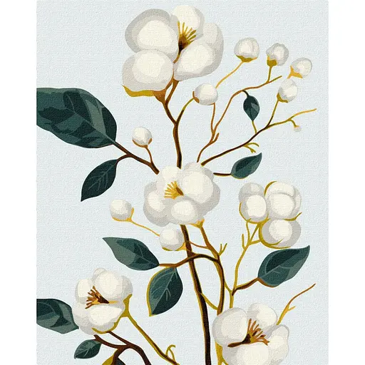 Картина по номерам "Изысканный хлопок с красками металлик" KHO5682 40х50 см