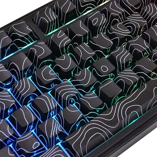 Игровая механическая клавиатура AULA F75 / Три режима подключения / Seiya Switch / Black Lines - фото 3