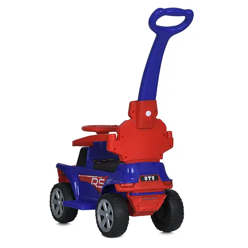 Детская каталка-толокар Bambi Racer 2 в 1 с музыкой и светом, синяя с красным. - фото 4