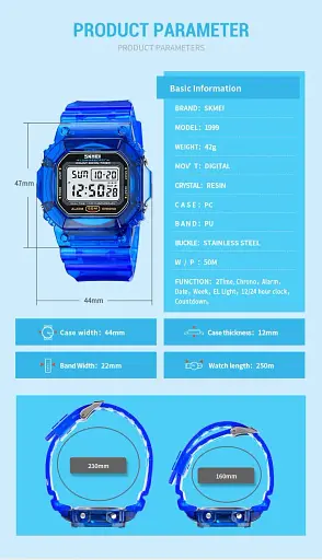Наручний годинник Skmei 1999 Green, 1999GN (18450) - фото 5