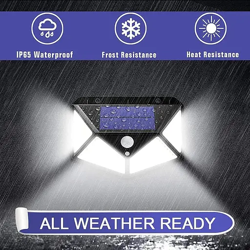 IOTSES 【4 шт.】 Сонячні охоронні світильники на відкритому повітрі, модернізовані 100 світлодіодів 270° ширококутні 3 режими - фото 4