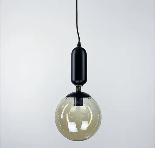 Підвісний світильник в чорному корпусі з об‘ємним плафоном | Арт. 12015/1 | Line F - фото 4