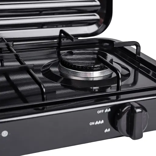 Настільна газова плита Sokany SK-6002B 2 конфорки 4.4 кВт під балонний газ для Чорний - фото 7