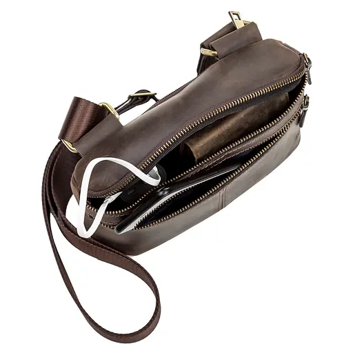 Сумка кожаная мужская SHVIGEL 23х14х4,5 см sum0012501 - фото 4