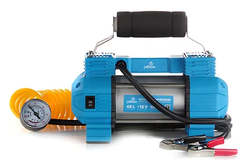Компресор автомобільний 12 Atelie 35л/хв 8,2Атм двухпоршневий із зажимами АКБ, LED-ліхтарем(900420) - фото 1