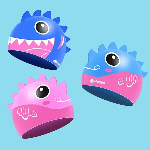 Дитяча Шапочка для плавання 6-12 років Renvo Sentani JR Синій OSFM (1SC300-06) - фото 4