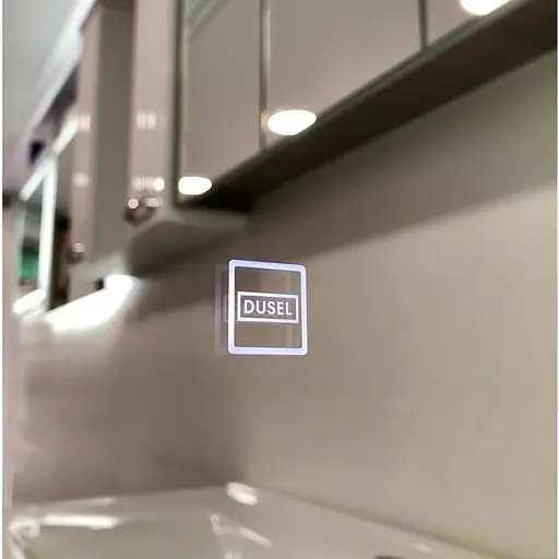 Дзеркало Dusel Led DE-M0065D Black 80x65 см сенсорне включення + підігрів, Чорний - фото 3