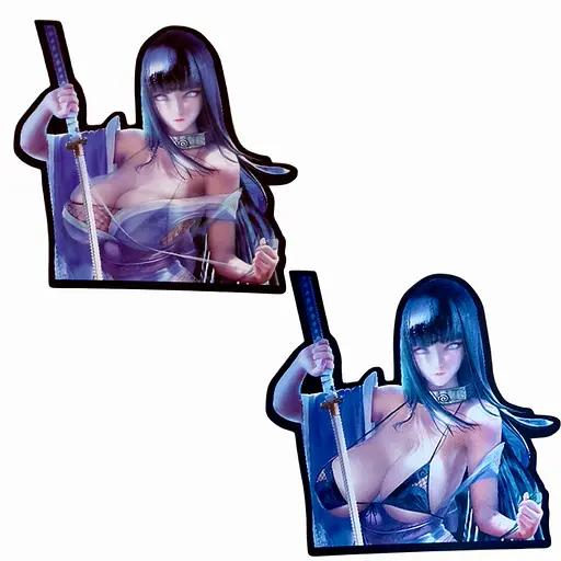 Голографічна наклейка Наруто Хіната Naruto Hinata - фото 1