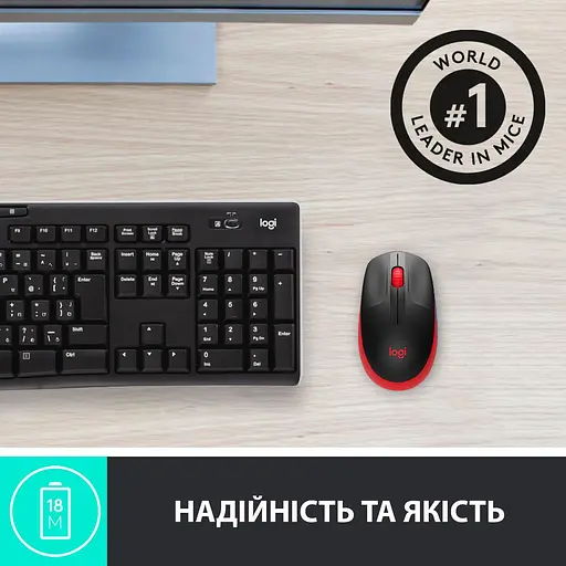 Беспроводная мышь Logitech M190 Wireless Red (910-005908) - фото 5