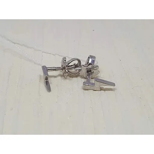 Срібні сережки-пуссети ILSAV. С0065/2Р - фото 2