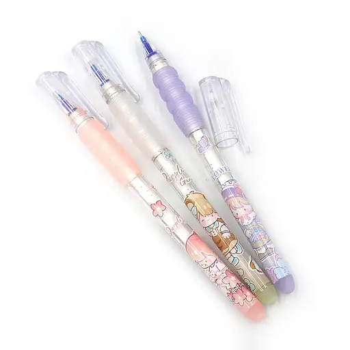 Ручка пиши-стирай автоматическая гелевая Aodemei Flowers, 0.5 мм, 12 шт.