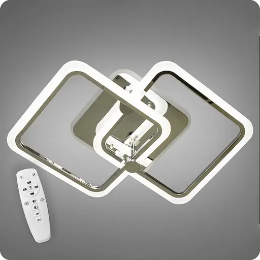 Люстра світлодіодна 517 Dlight 3color з пультом 55Вт Хром (01809) - фото 1