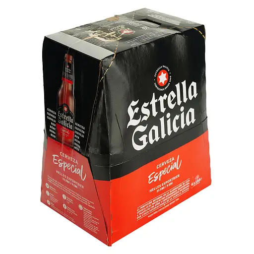 Упаковка пива Estrella Galicia Especial светлое 5.5% 1.98 л (0.33 л x 6 шт.) - фото 3