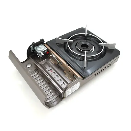 Плита газова портативна Voltronic Aorcamp CK-505 під газові балони бутан та пропан-бутан Black Case - фото 2