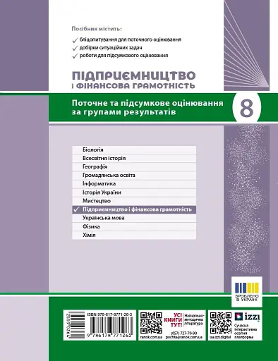 Підприємництво і фінансова грамотність. 8 клас. Поточний та підсумковий контроль за групами результатів - фото 2