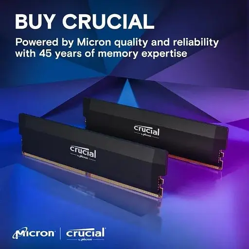 Память для настольных компьютеров Crucial 32 ГБ (2x16 ГБ) DDR5 6000 МГц Pro Overclocking (CP2K16G60C36U5B) - фото 6