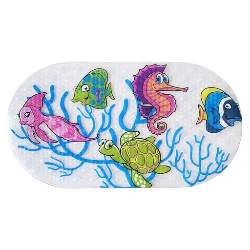 Коврик для ванны на присосках "Морской конек" Mega Zayka MGZ-0900(Sea Horse) 35х65 см - фото 1