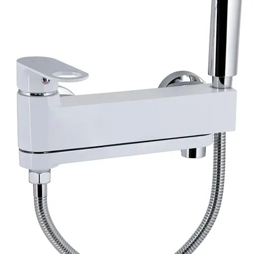 Змішувач для ванни Qtap Jay, Chrome/White (k35) з душовим гарнітуром QTJAY260CRW45554 - фото 3